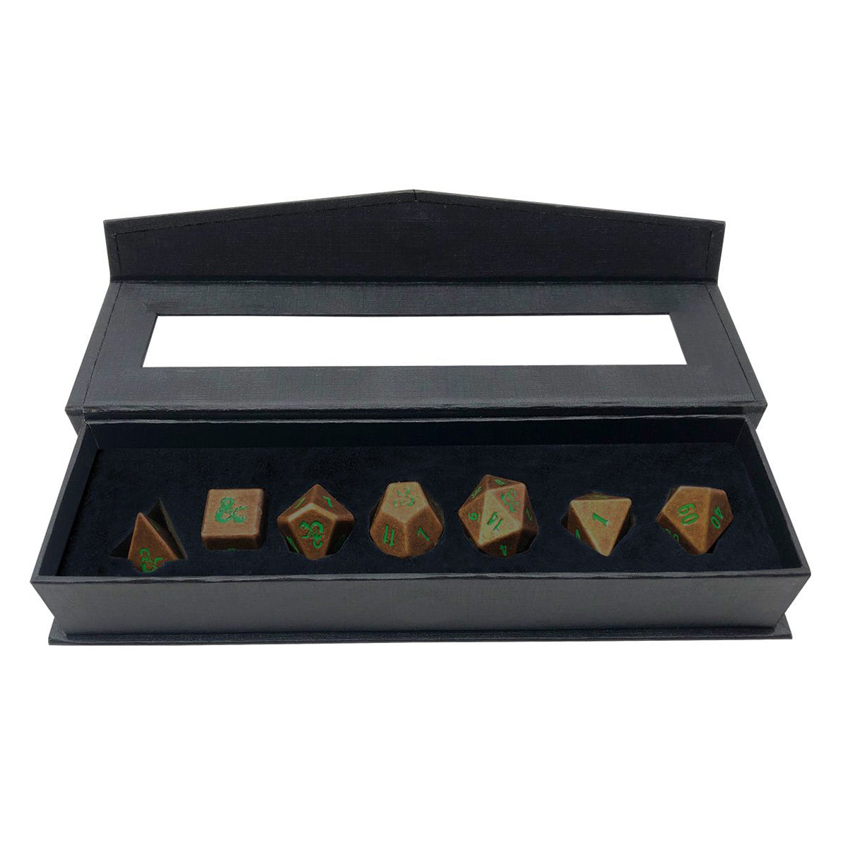 D&D Heavy Metal D20 RPG Feywild Copper and Green Dice Set