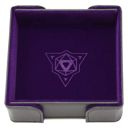 Die Hard Dice Folding Square Tray Purple  Velvet