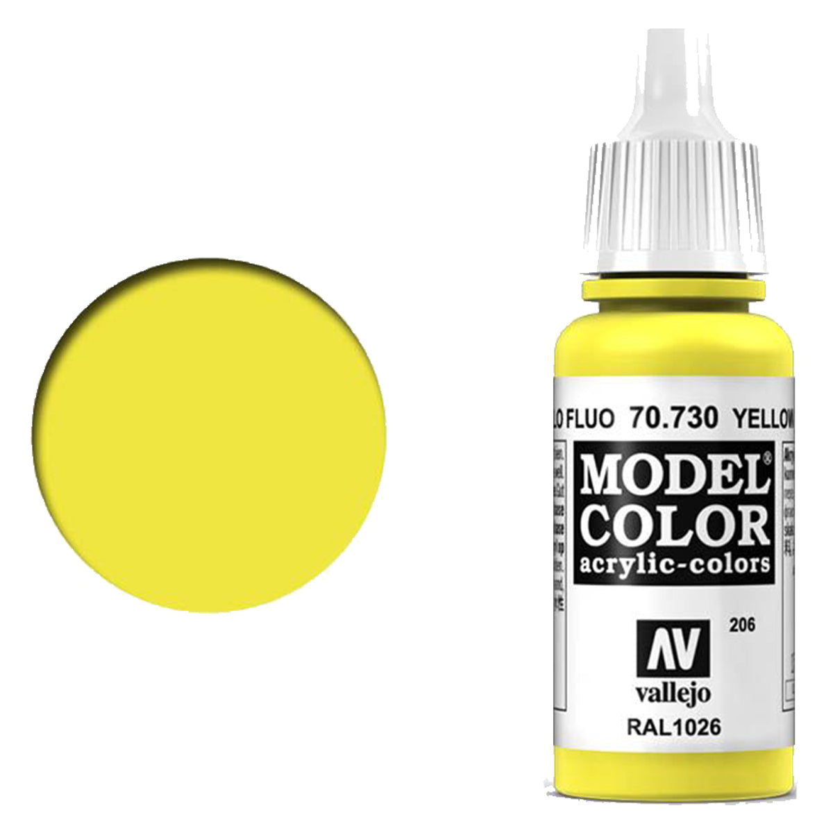 Vallejo Model Colour - Fluorescent Yellow 17 ml