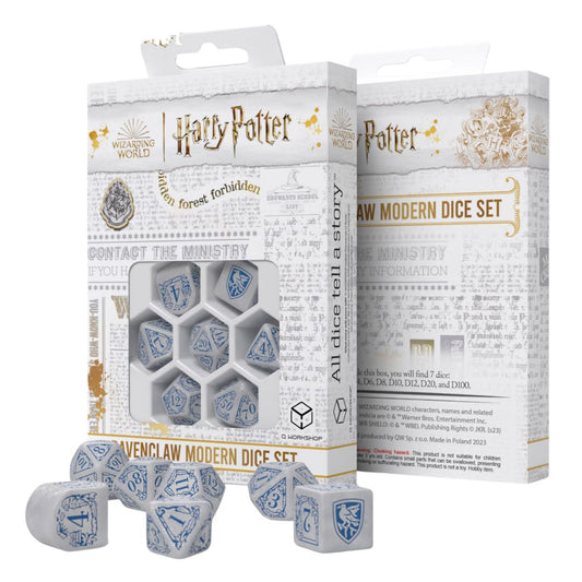 Q Workshop Harry Potter Modern Dice Set - Ravenclaw - White Dice Set 7