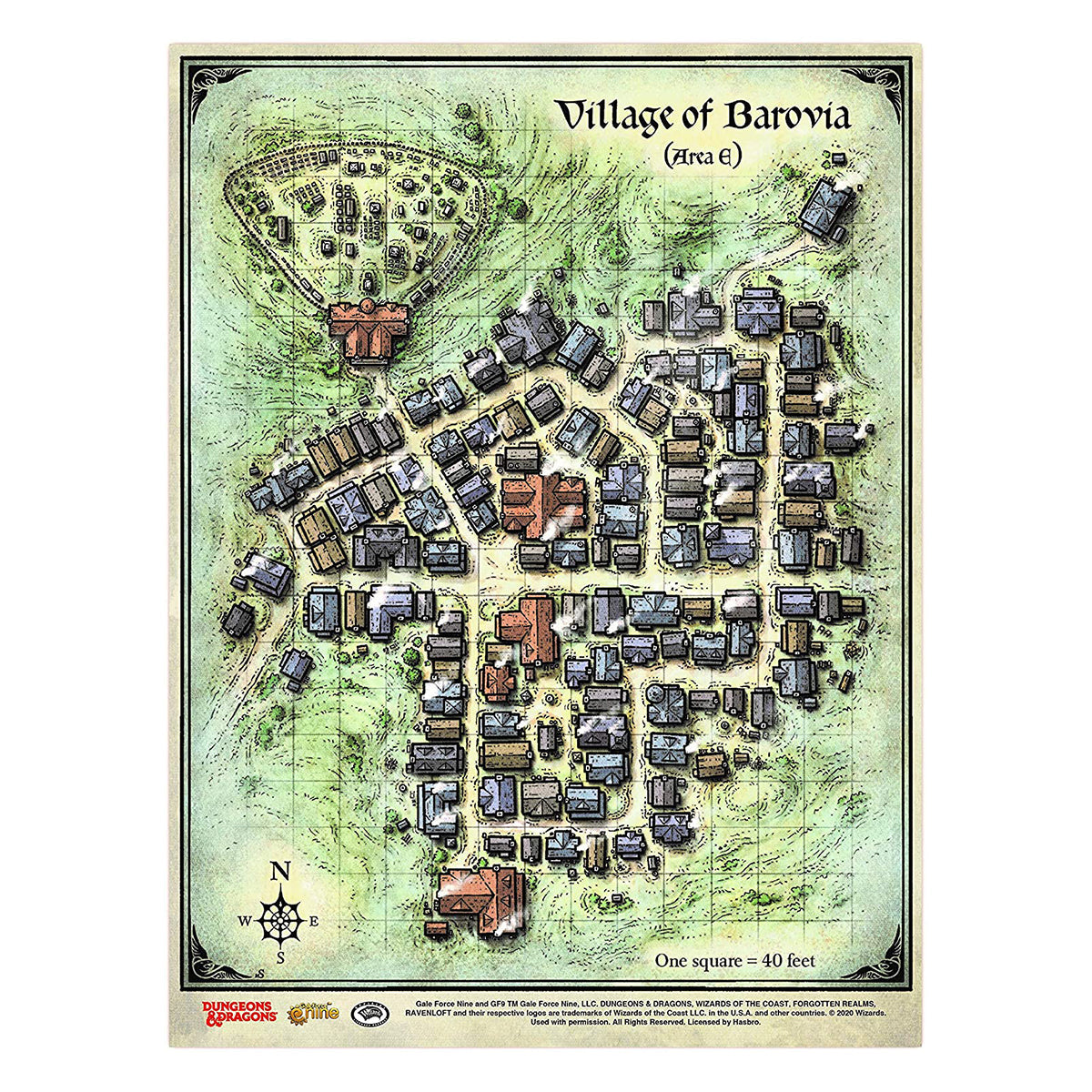 D&D Curse of Strahd Barovia Vinyl Map Set
