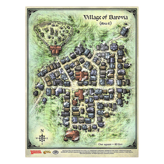 D&D Curse of Strahd Barovia Vinyl Map Set