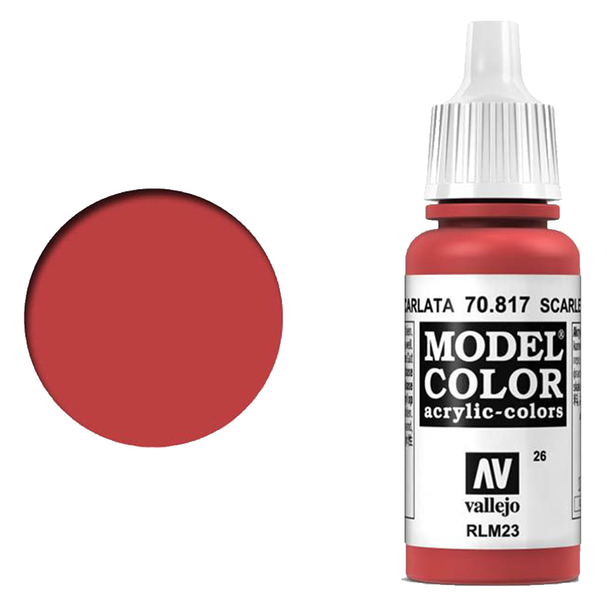 Vallejo Model Colour - Scarlet 17 ml
