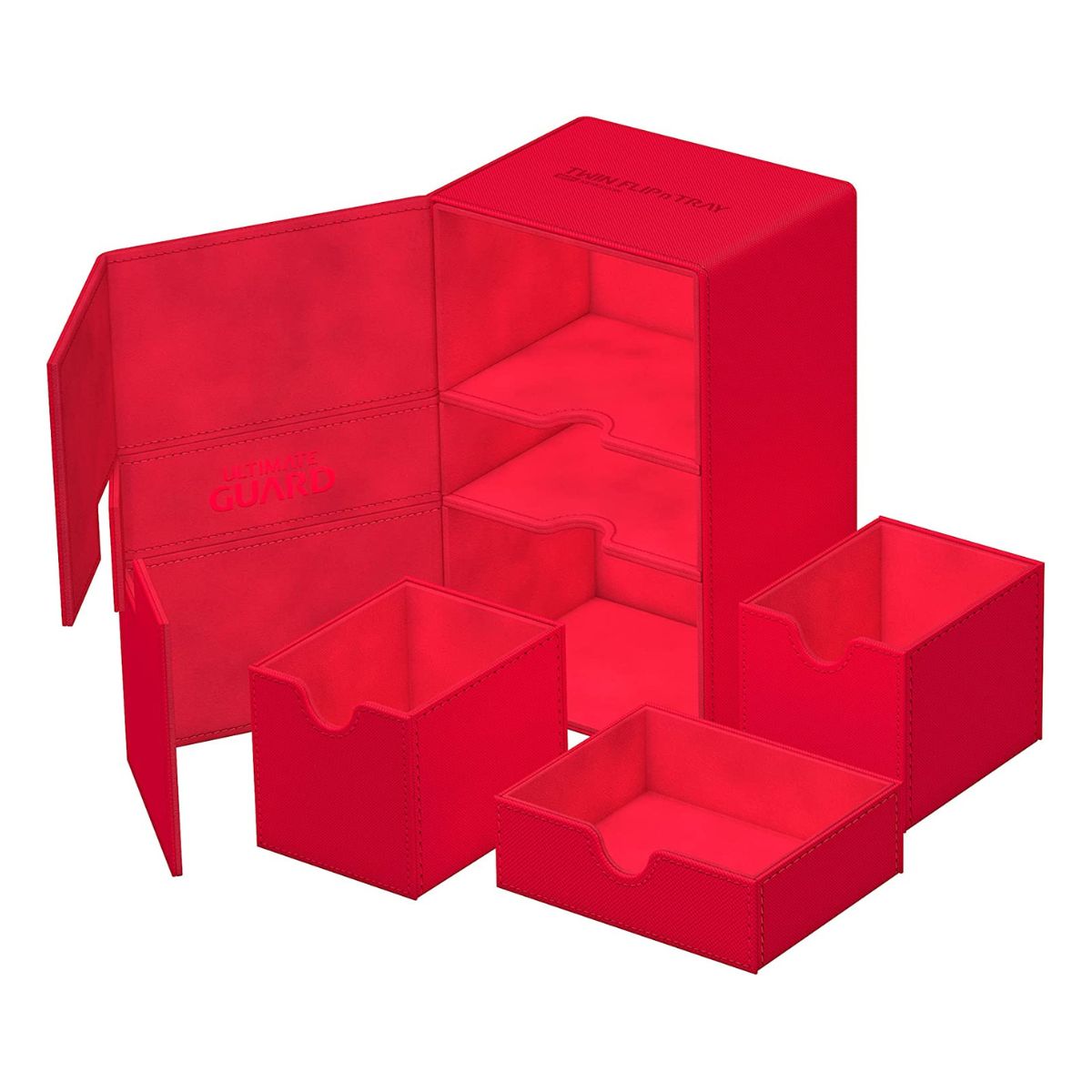 Ultimate Guard Flip n Tray 160+ XenoSkin Monocolor Red Deck Box