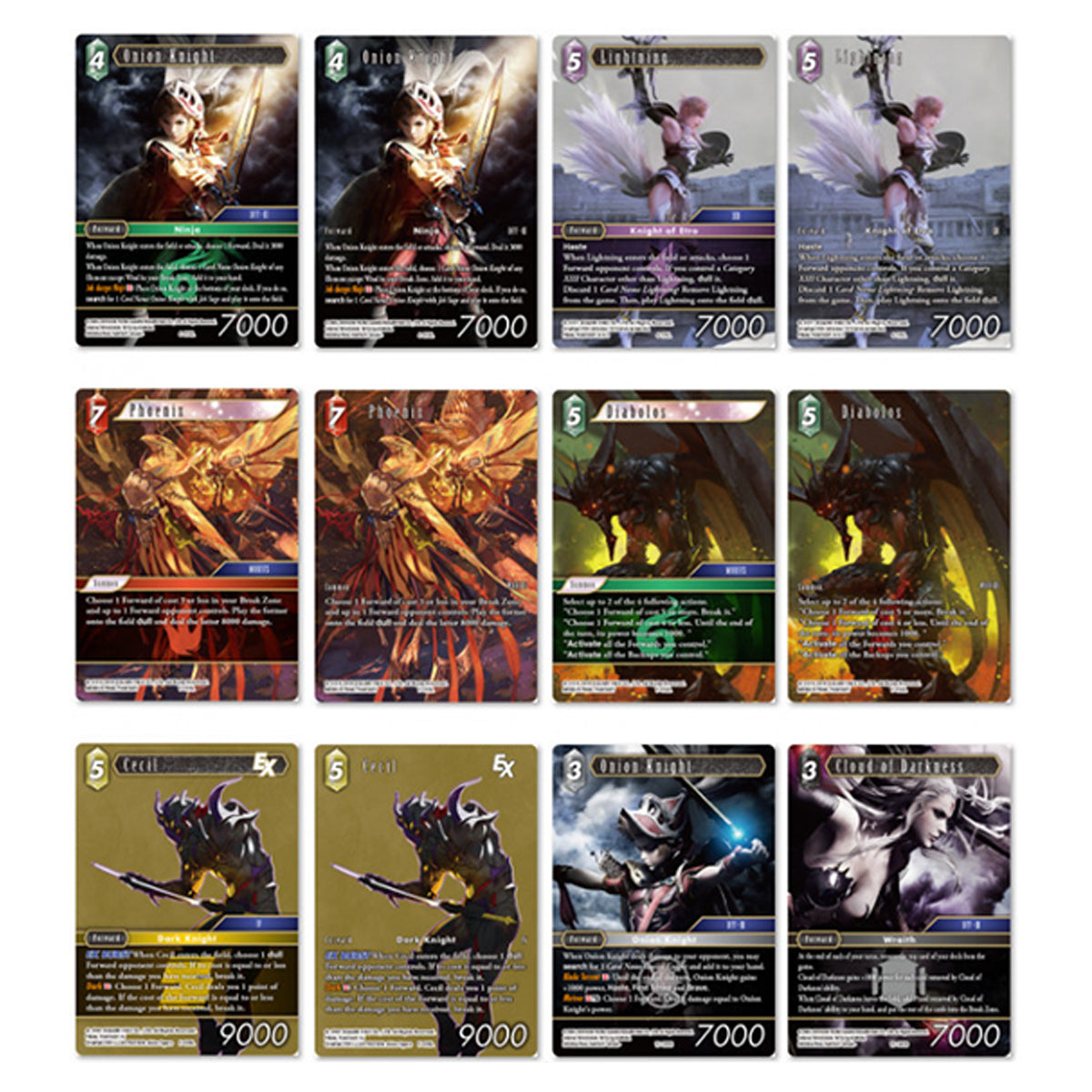 Versus Decks Wraith Vs Knight Final Fantasy