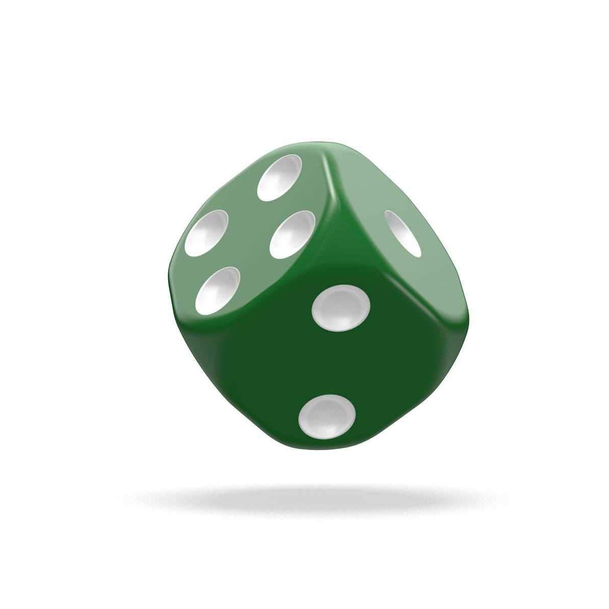 Oakie Doakie Dice D6 12 mm Solid Green 36pc
