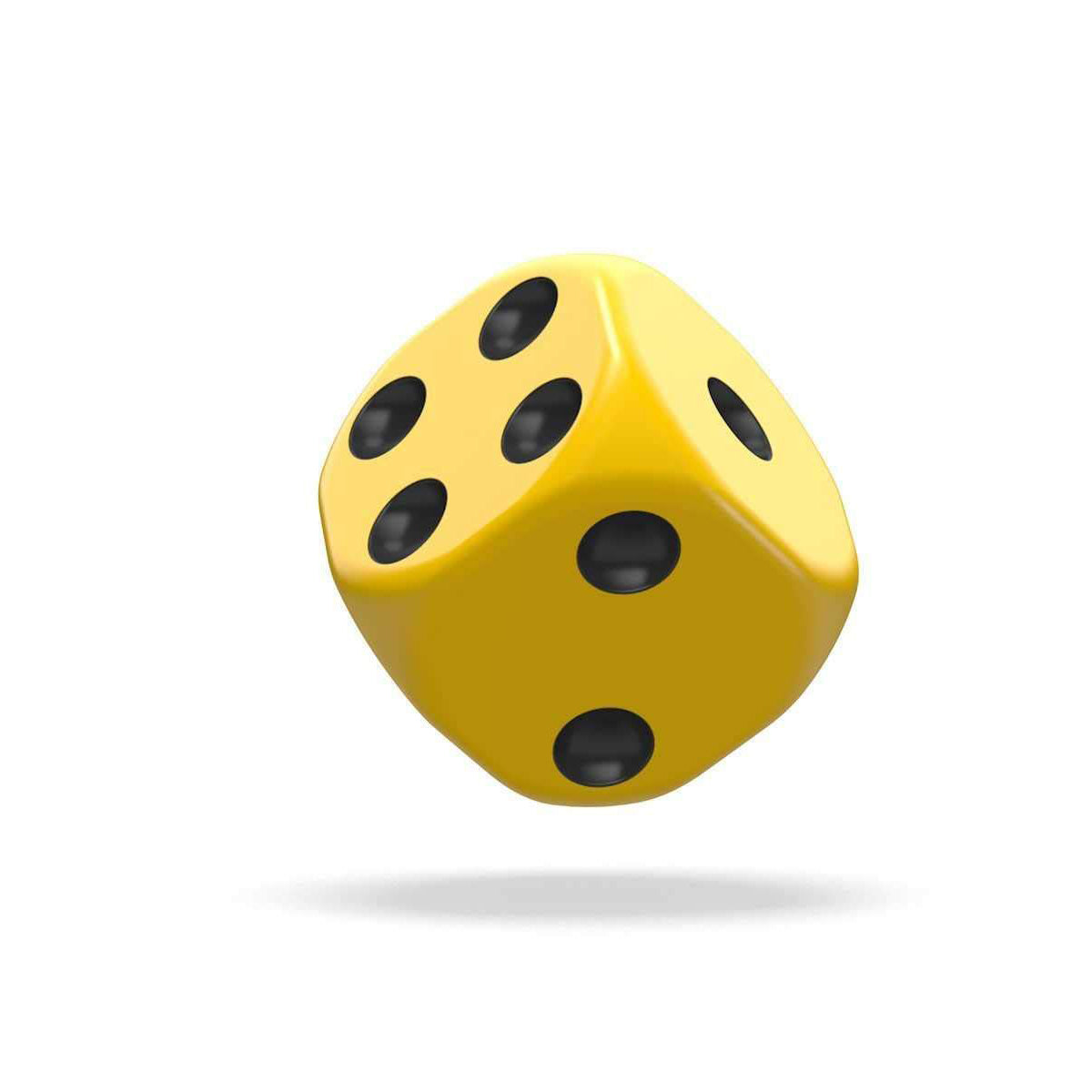 Oakie Doakie Dice D6 12 mm Solid Yellow 36pc