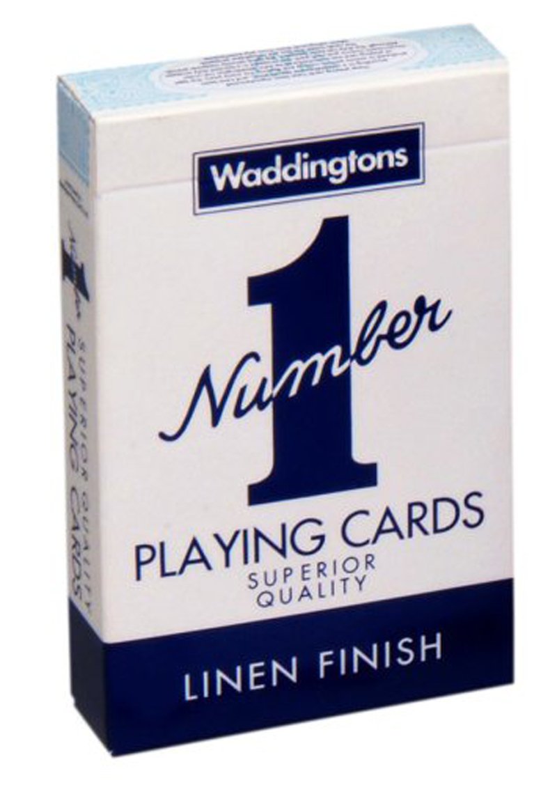 Waddingtons Playing Cards No. 1 Linen Finish Single Pack (Blue or Red)