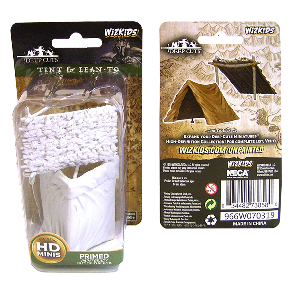 WizKids Deep Cuts Unpainted Miniatures Tent & Lean-To