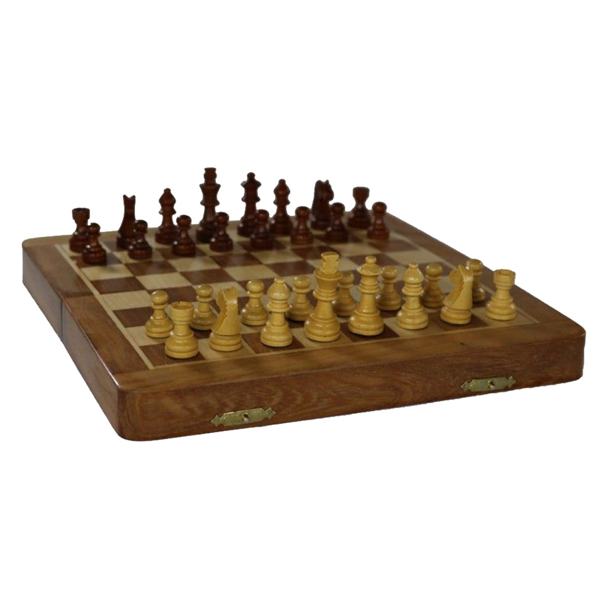 Chess Set - Hawstead Magnetic Folding Acacia 18cm