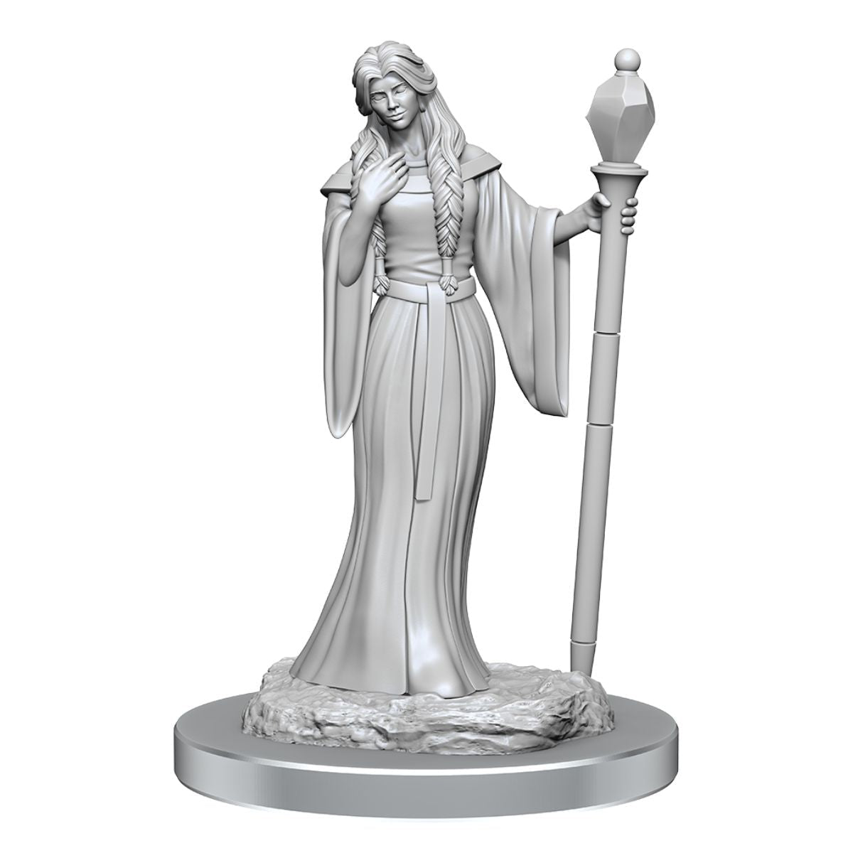 Critical Role Unpainted Miniatures Human Wizard Female & Halfling Holy Warrior Female