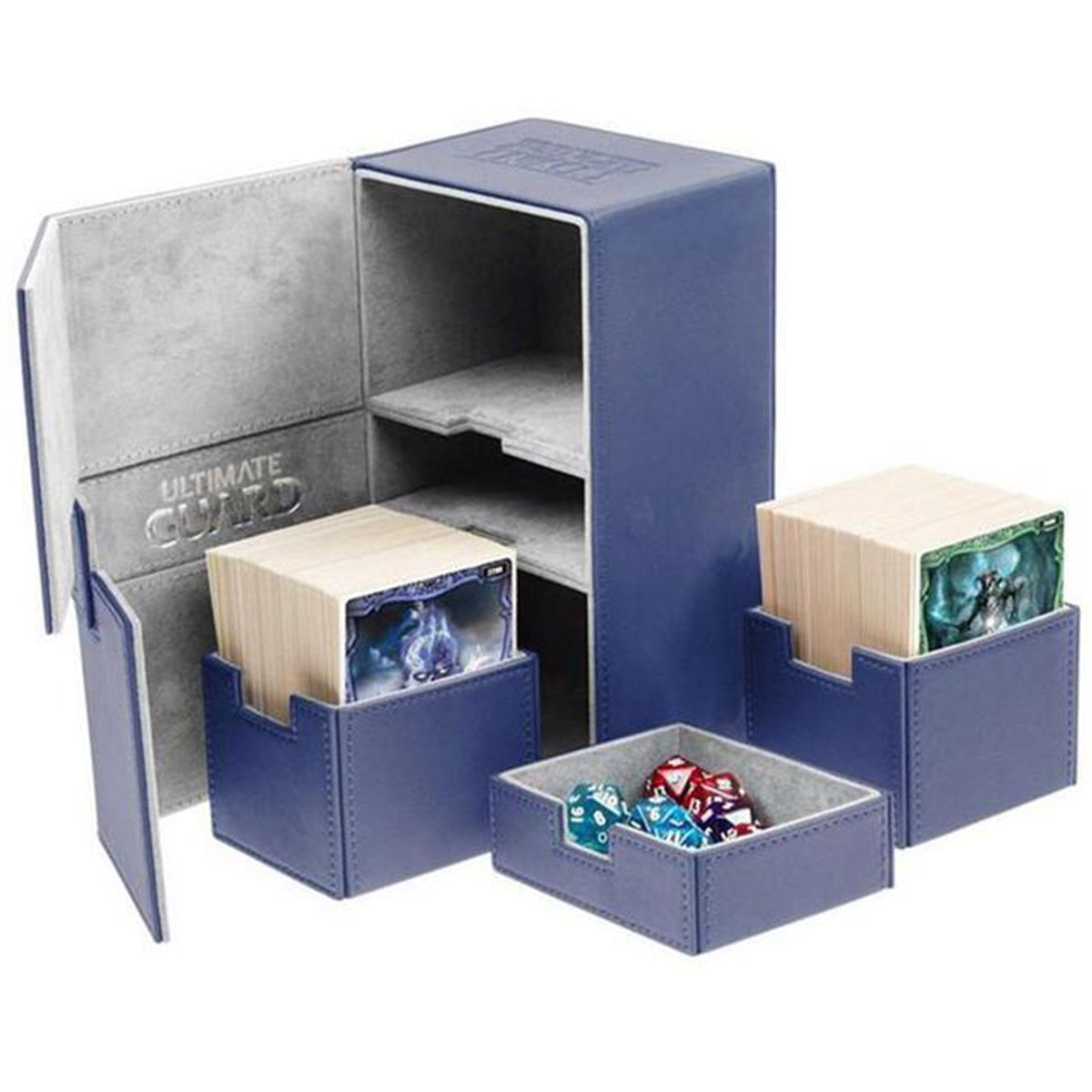 Deck Box Ultimate Guard Twin Flip n Tray 200+ Standard Size XENOSKIN Blue