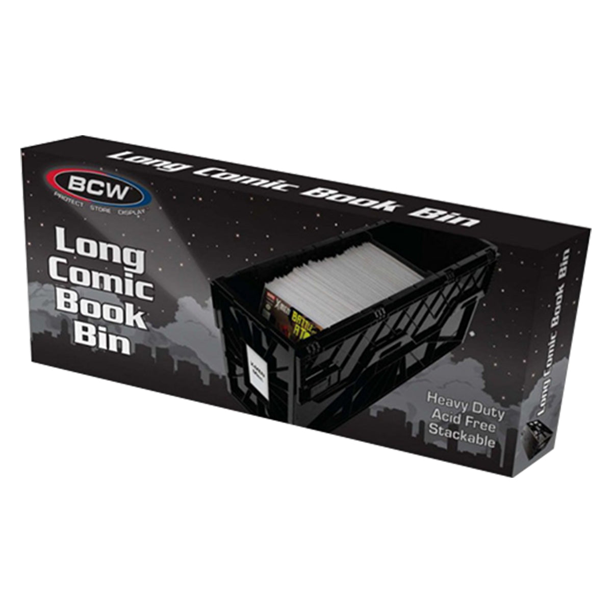 BCW Long Comic Book Bin Black