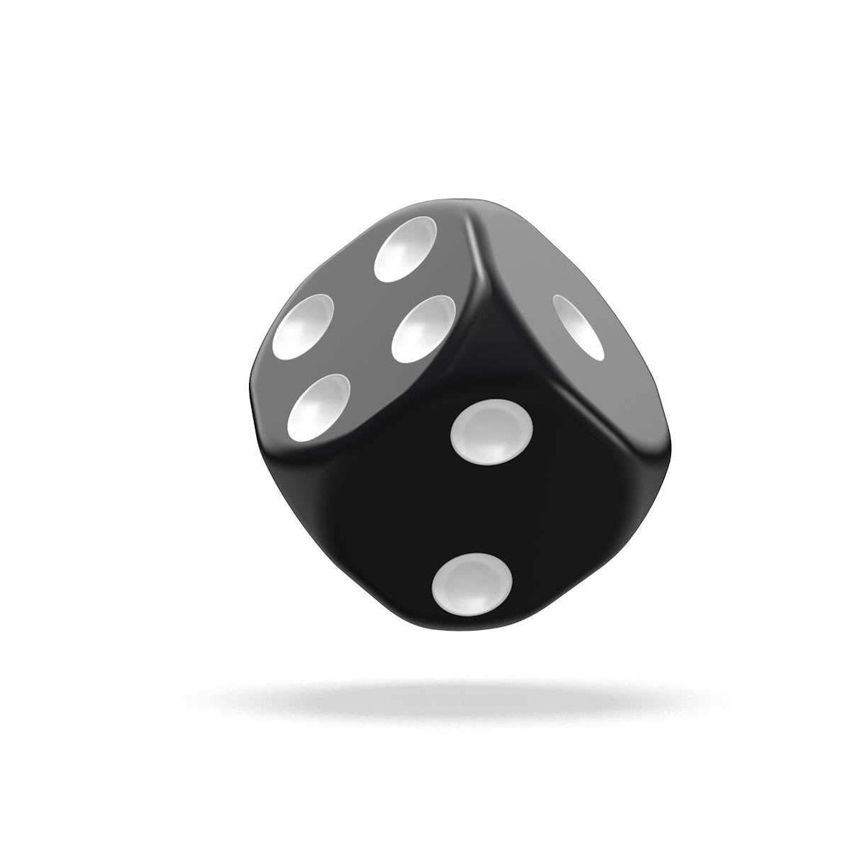 Oakie Doakie Dice D6 12 mm Solid Black 36pc