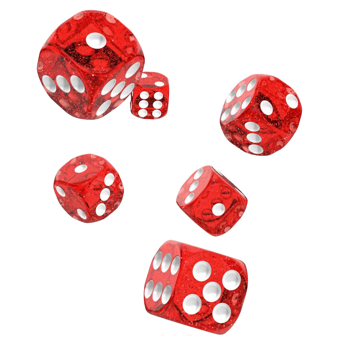 Oakie Doakie Dice D6 16 mm Speckled Red 12pc