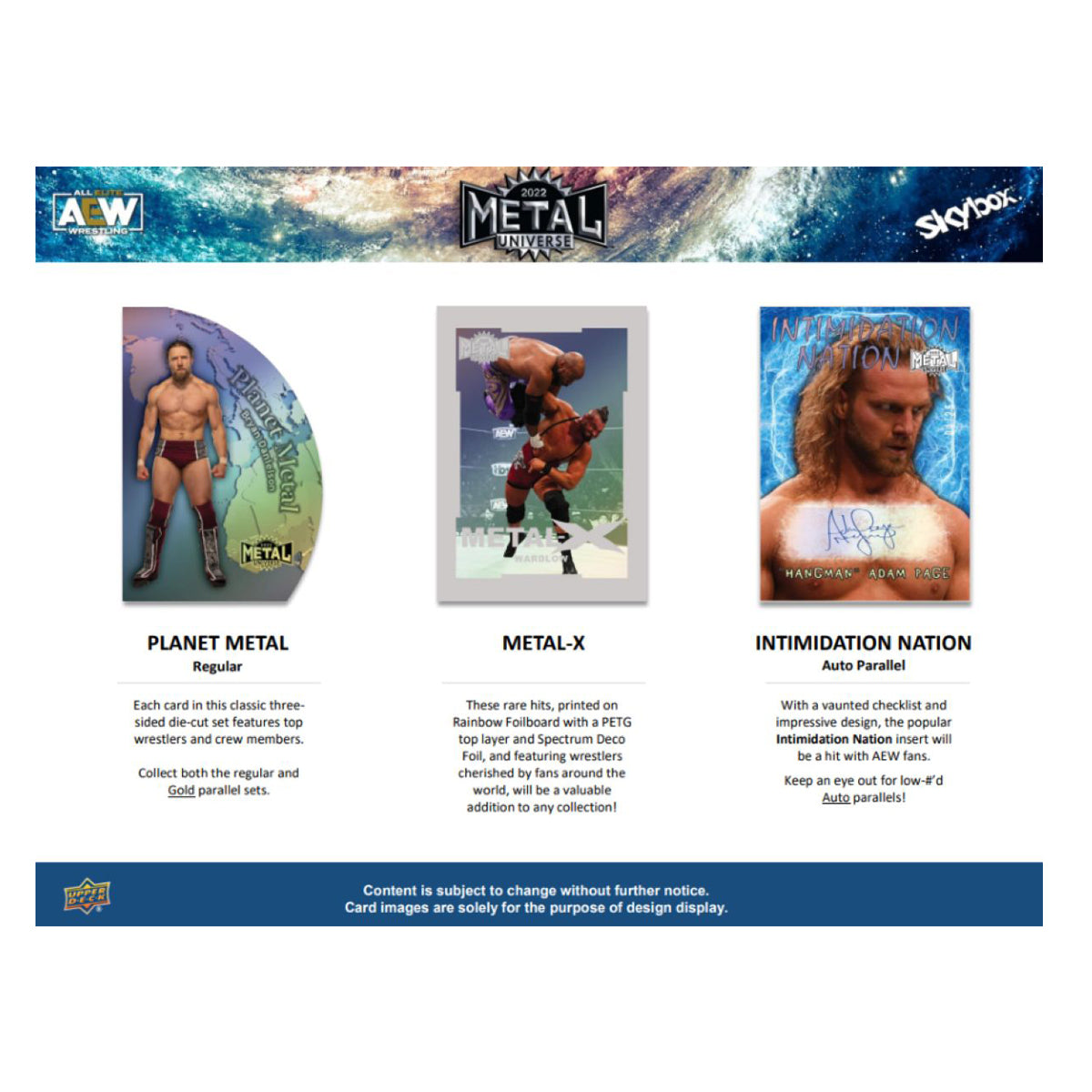AEW - 2022 Skybox Metal Universe Cards (Display of 15)