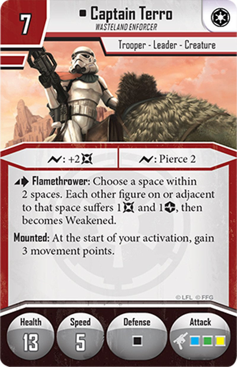 Star Wars Imperial Assault Captain Terro Wasteland Enforcer Pack