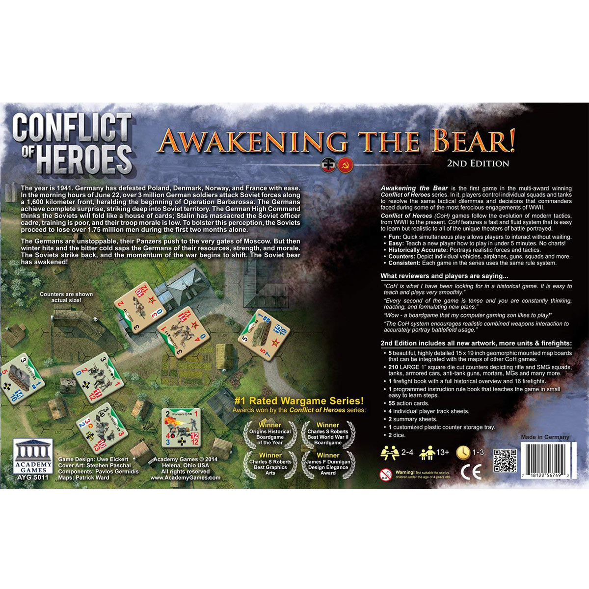 Conflict of Heroes Awakening the Bear Board Game 2nd Edition