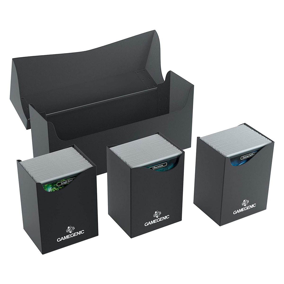 Gamegenic Triple Deck Holder Holds 240 Sleeves Deck Box Black