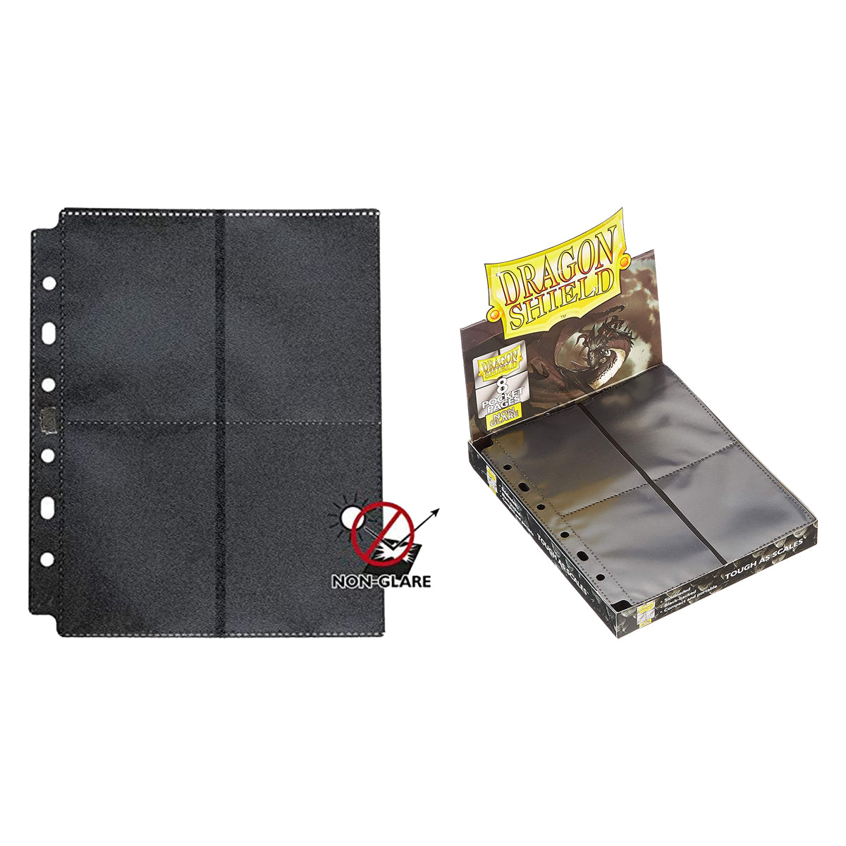 Dragon Shield 8 Pocket Pages Sideloaded Non-glare Front Display 50ct