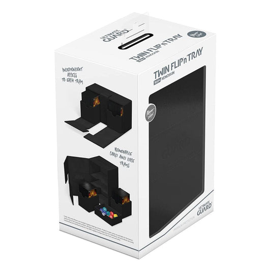 Ultimate Guard Flip n Tray 160+ XenoSkin Monocolor Black Deck Box