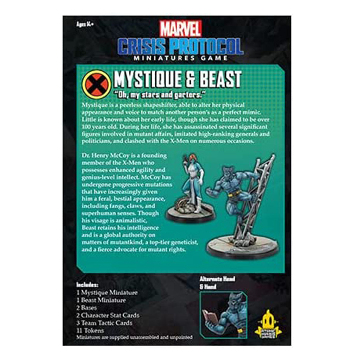 Marvel Crisis Protocol Miniatures Game Beast and Mystique
