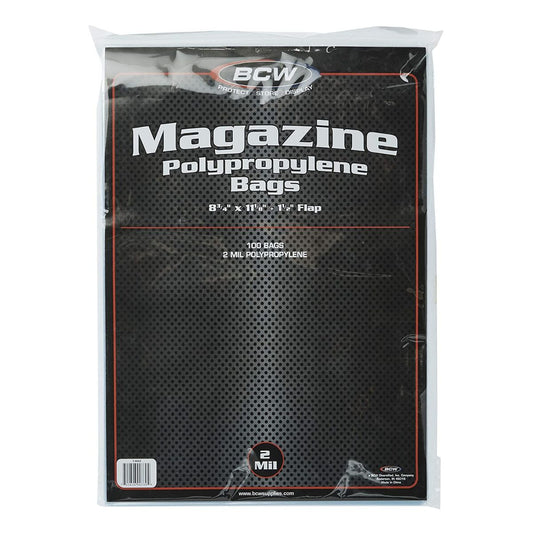 BCW Magazine Bags (8" 3/4 x 11" 1/8) (100 Bags Per Pack)