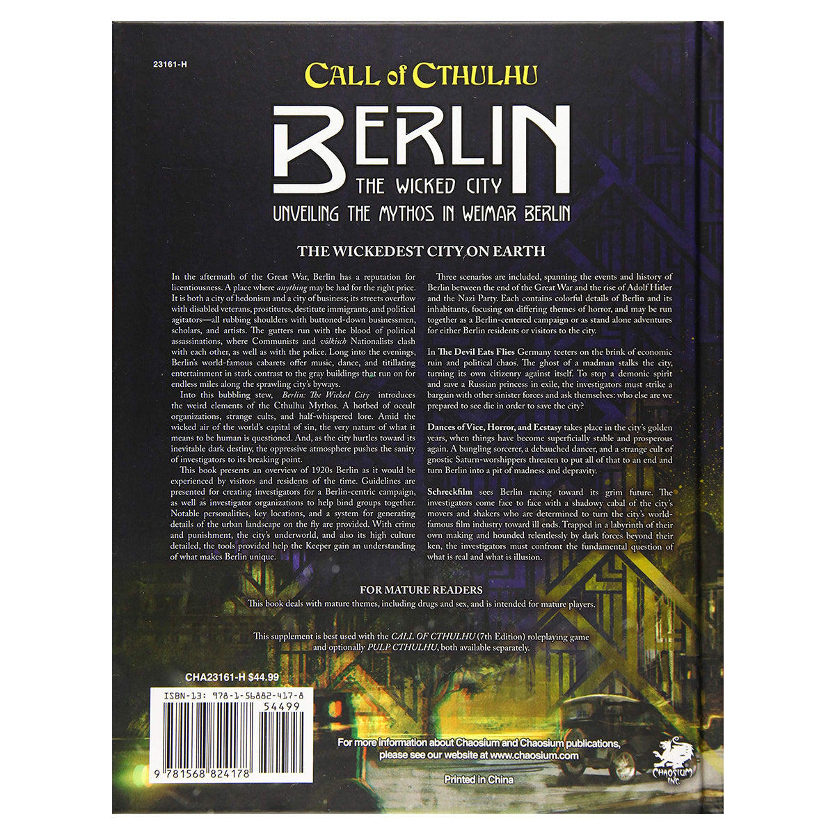 Call of Cthulhu RPG - Berlin - The Wicked City