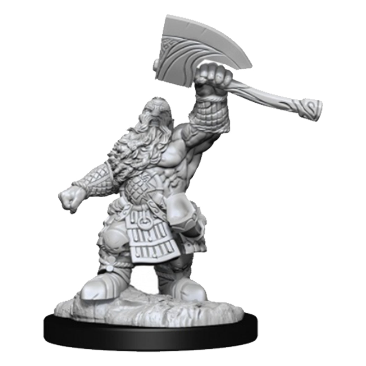 Magic the Gathering Unpainted Miniatures Dwarf Fighter & Dwarf Cleric