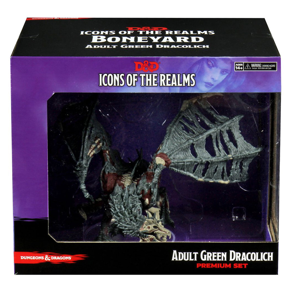 D&D Icons of the Realms Miniatures Boneyard Premium Set Green Dracolich