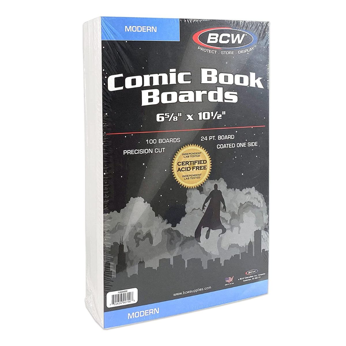 BCW Comic Book Backing Boards Modern Comics (6 5/8" X 10 1/2") (100 Boards Per Pack)