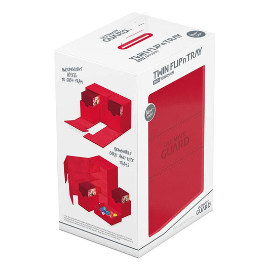 Ultimate Guard Flip n Tray 160+ XenoSkin Monocolor Red Deck Box