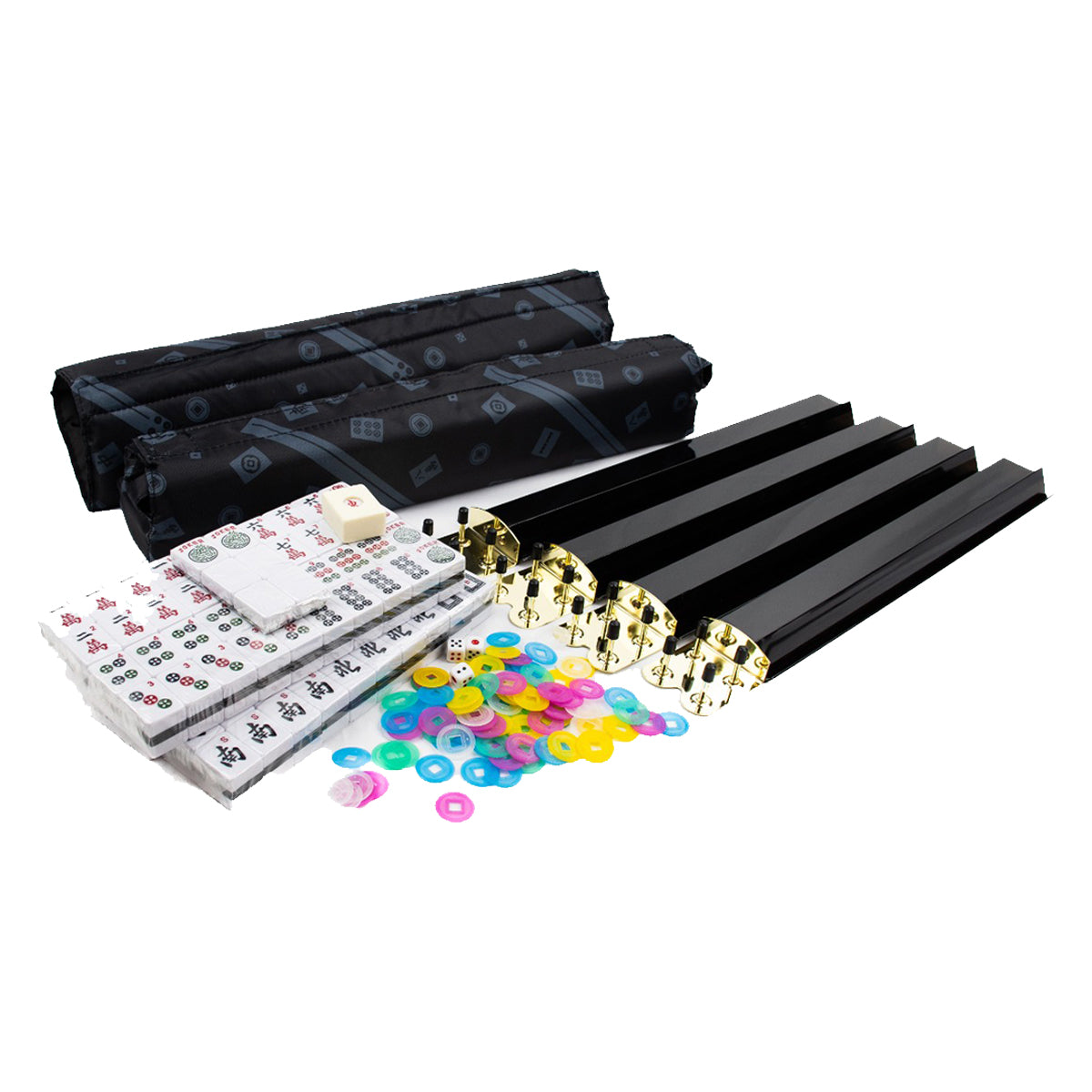 LPG Mahjong Case - American Set w/ Black Tiles and Racks