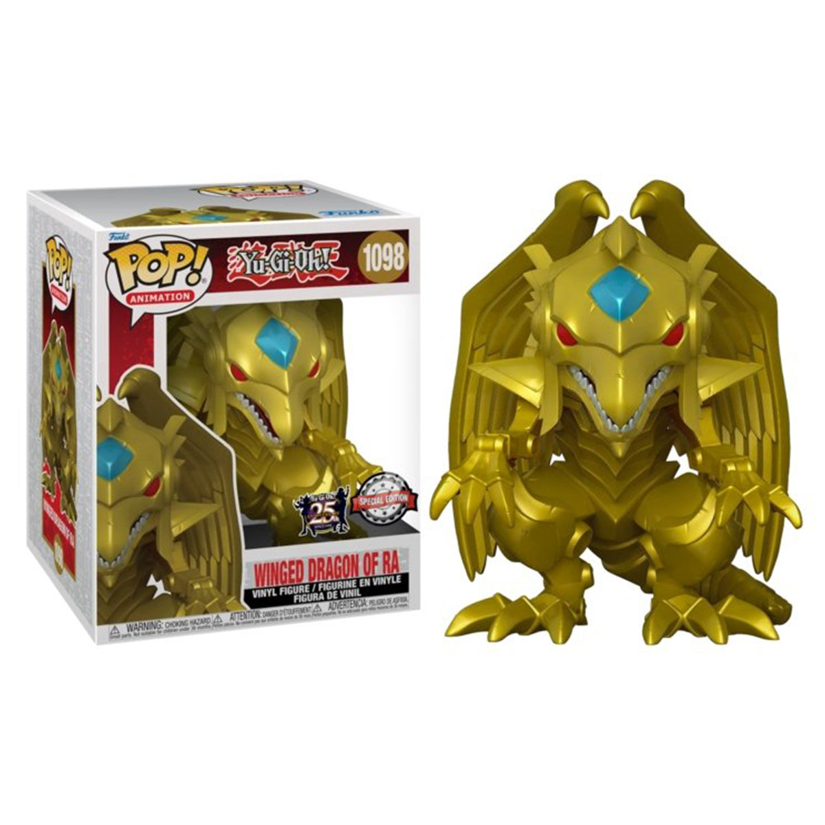 YuGiOh Winged Dragon of Ra Metallic 6" Pop Vinyl RS