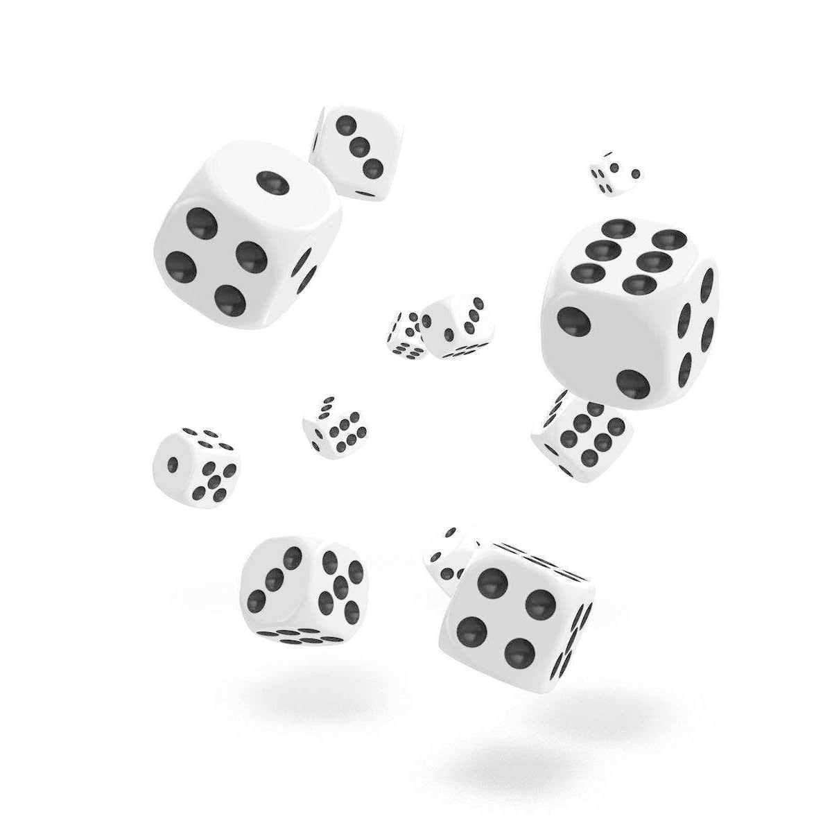 Oakie Doakie Dice D6 12 mm Solid White 36pc