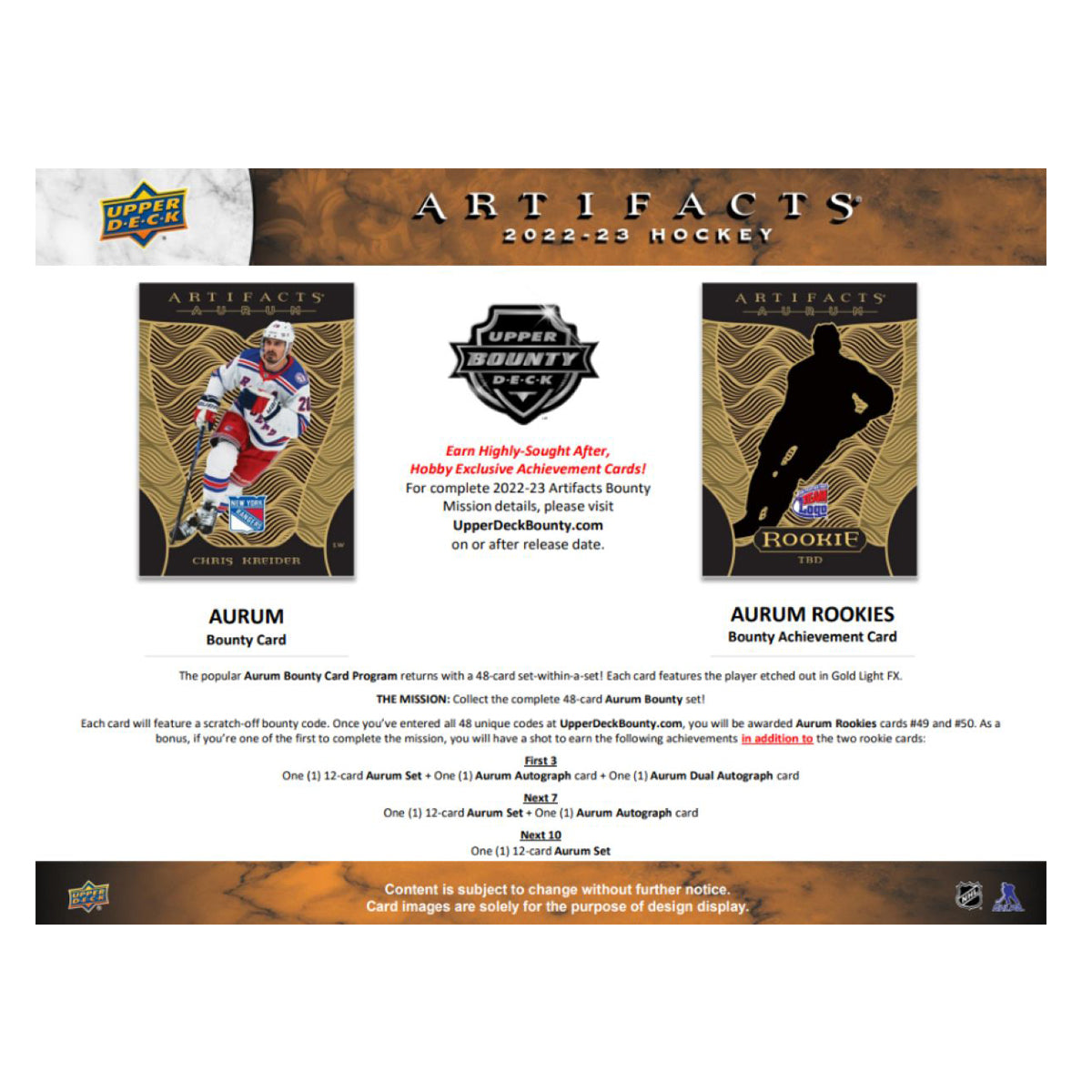 NHL - 2022/23 Artifacts Hockey Hobby Trading Cards (Display of 8)