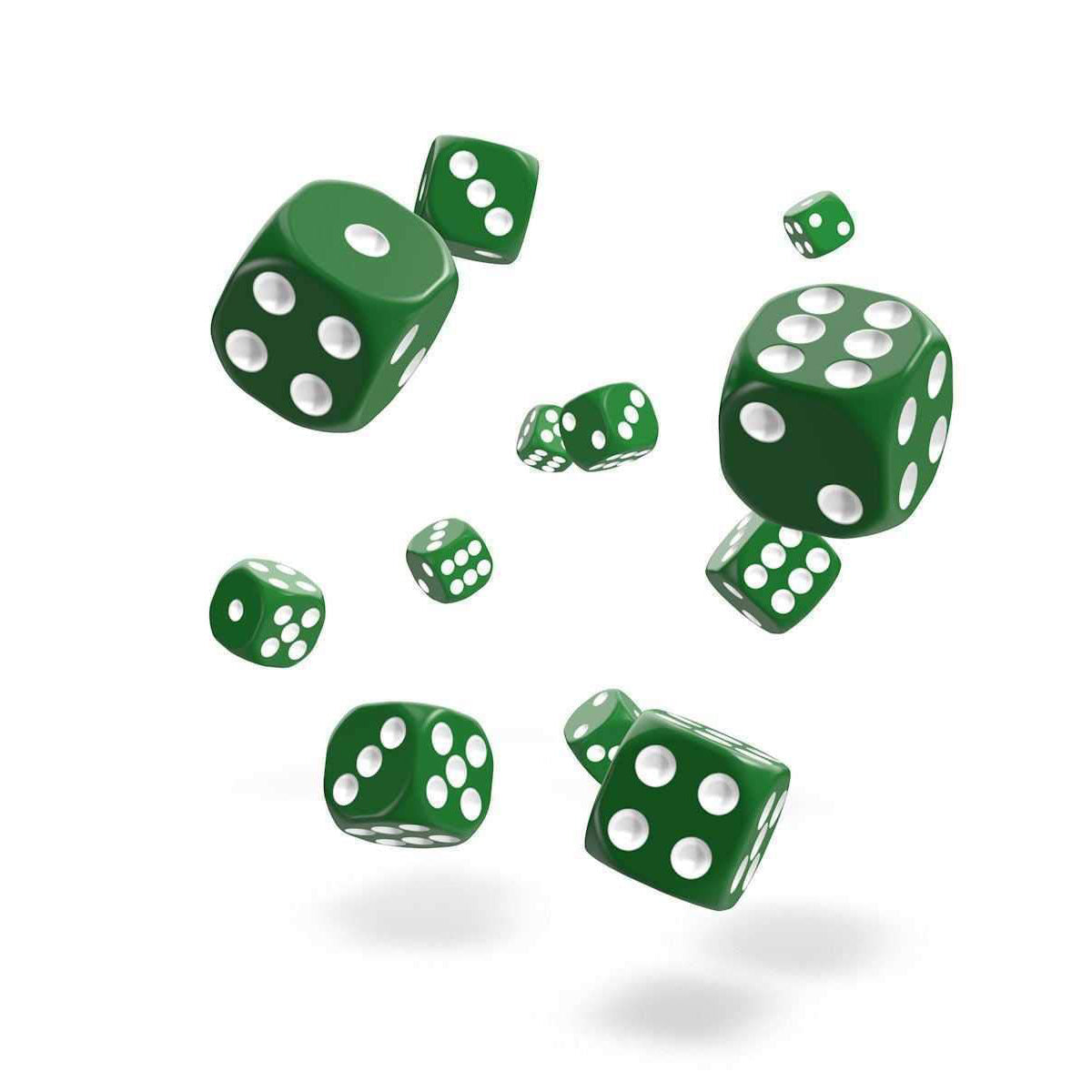 Oakie Doakie Dice D6 12 mm Solid Green 36pc