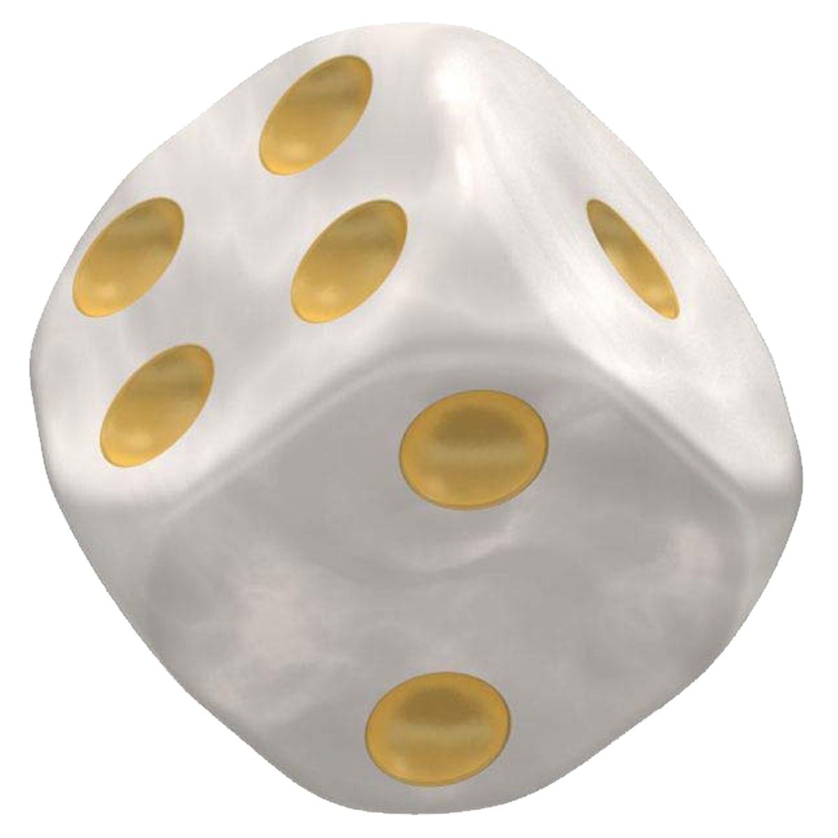 Oakie Doakie Dice D6 12 mm Marble White 36pc