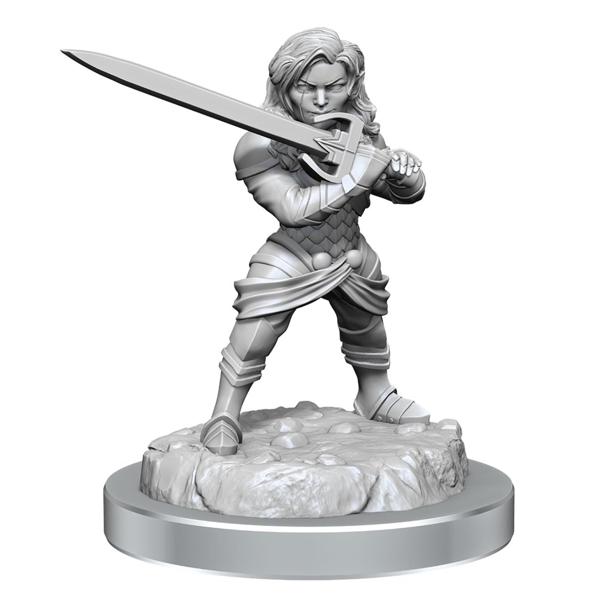 Critical Role Unpainted Miniatures Human Wizard Female & Halfling Holy Warrior Female