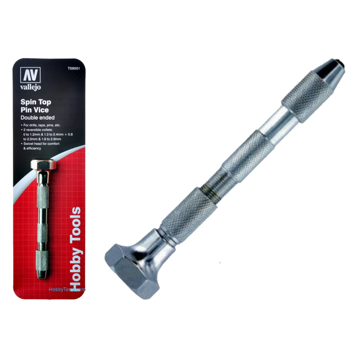 Vallejo Hobby Tools - Pin vice - double ended, swivel top