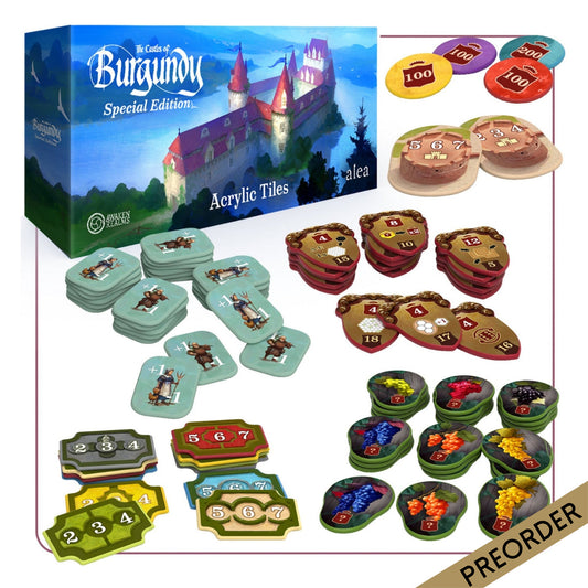 Castles of Burgundy Special Edition Upgraded Tokens Acrylic