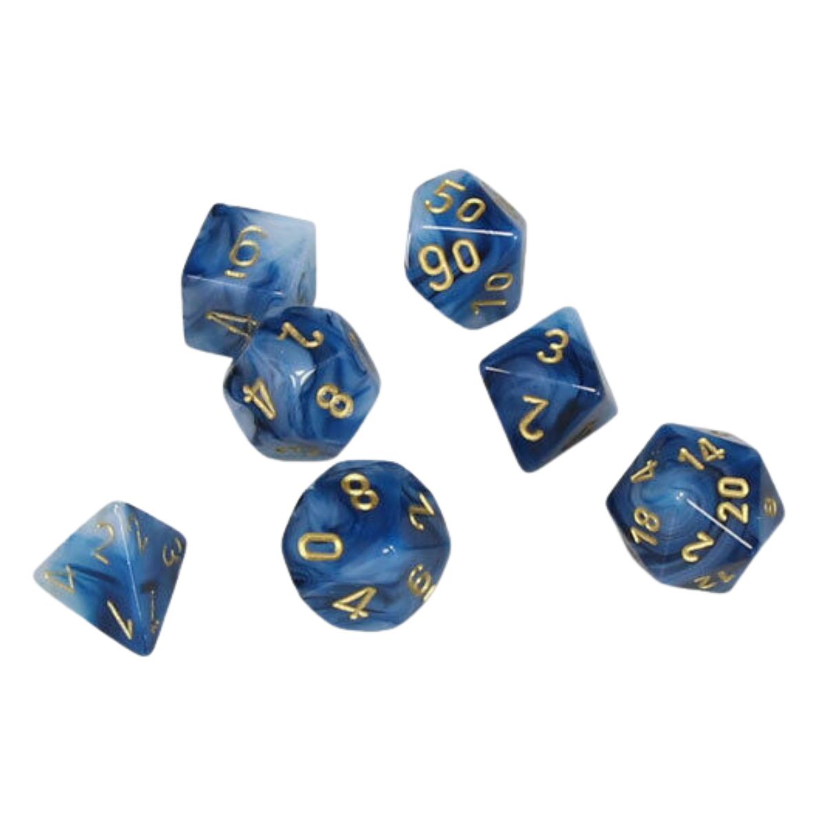 Chessex CHX 27489 Phantom Teal/gold 7-Die Set