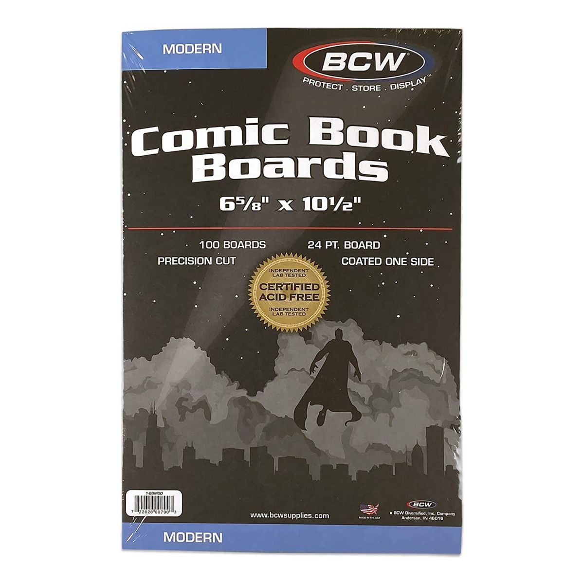 BCW Comic Book Backing Boards Modern Comics (6 5/8" X 10 1/2") (100 Boards Per Pack)