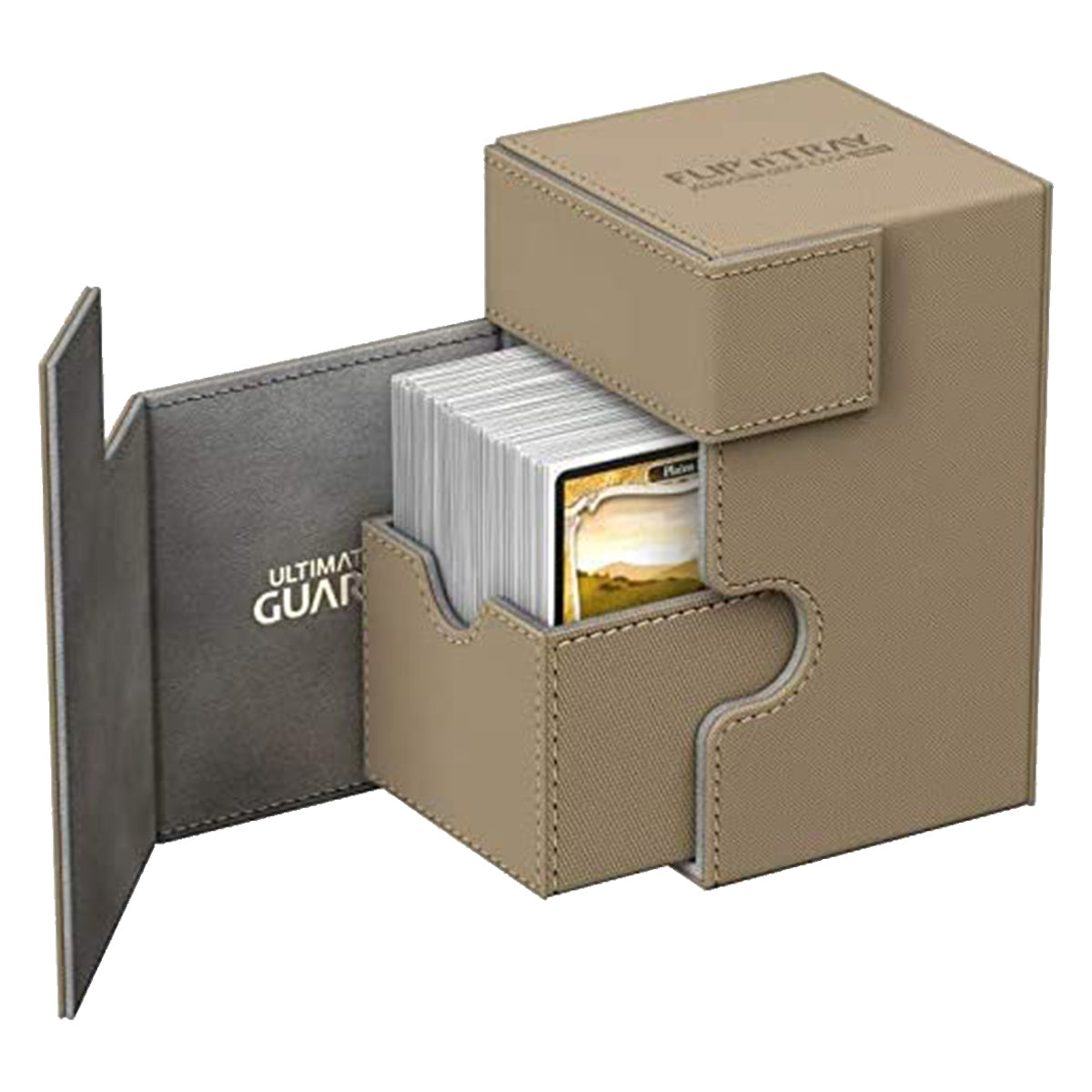 Ultimate Guard Flip n Tray Deck Case 80+ Standard Size XenoSkin Sand Deck Box