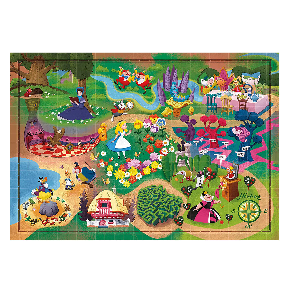 Clementoni Puzzle Alice in Wonderland Story Maps 1000 pieces