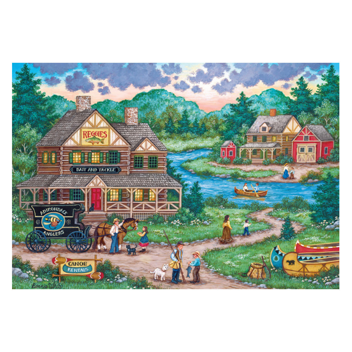 Masterpieces Puzzle Signature Collection Adirondack Anglers Puzzle 2000 pieces