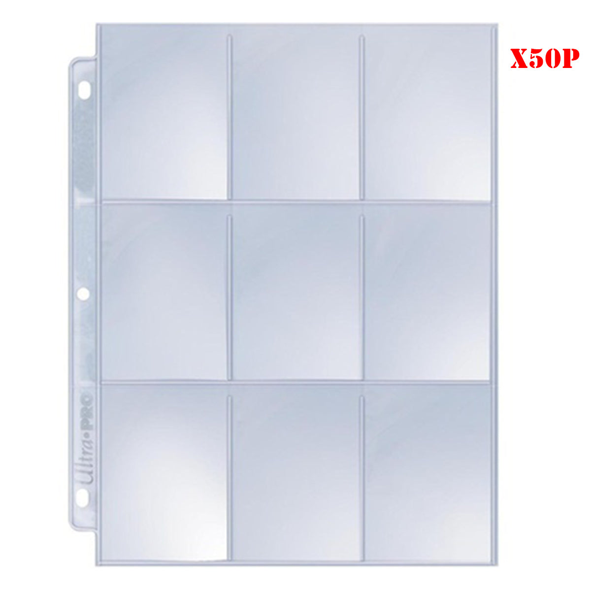 ULTRA PRO 9 Pocket Pages Silver Series Super Clear 3 Holes MAGIC YUGIOH POKEMON