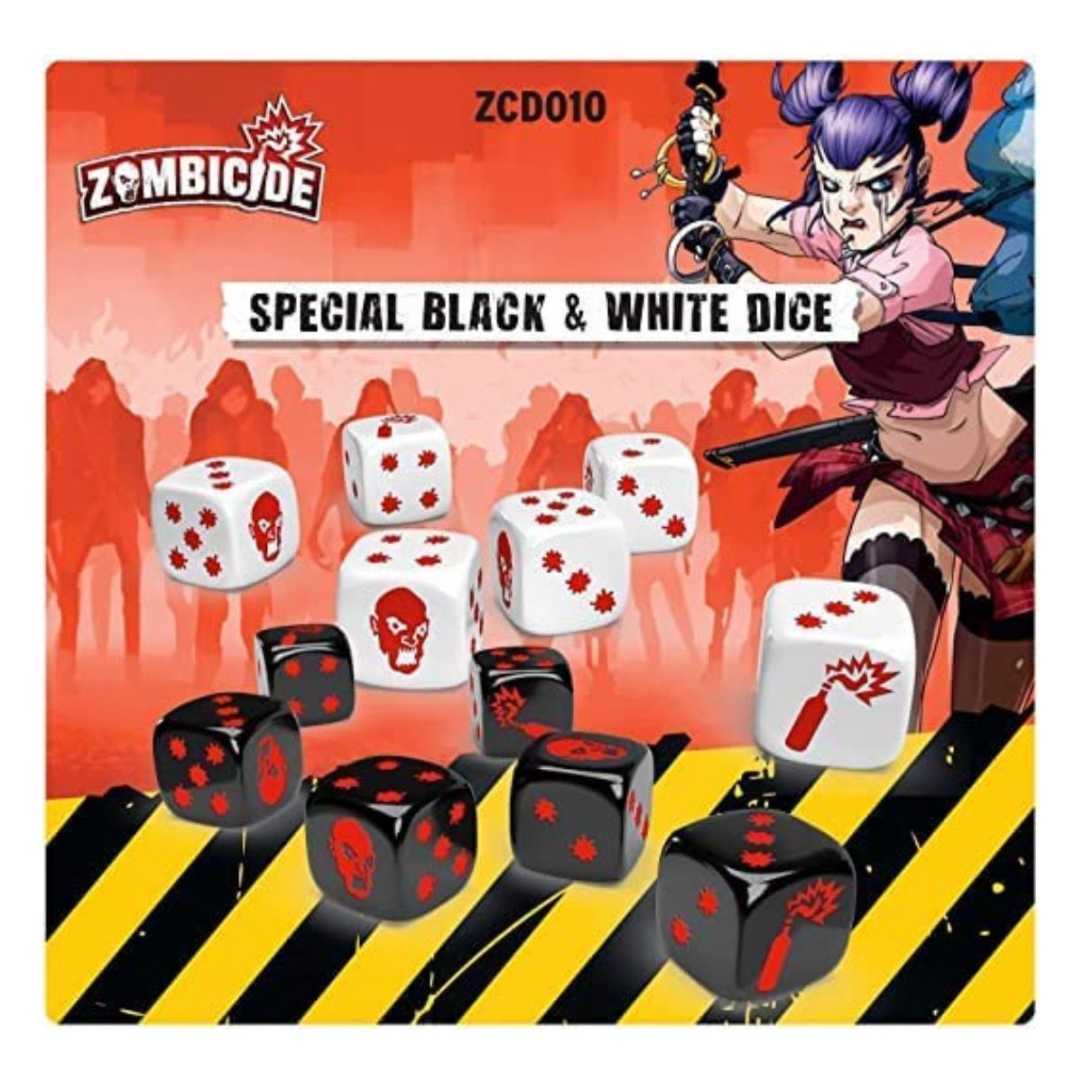 Zombicide 2nd Edition Black and White Dice Pack