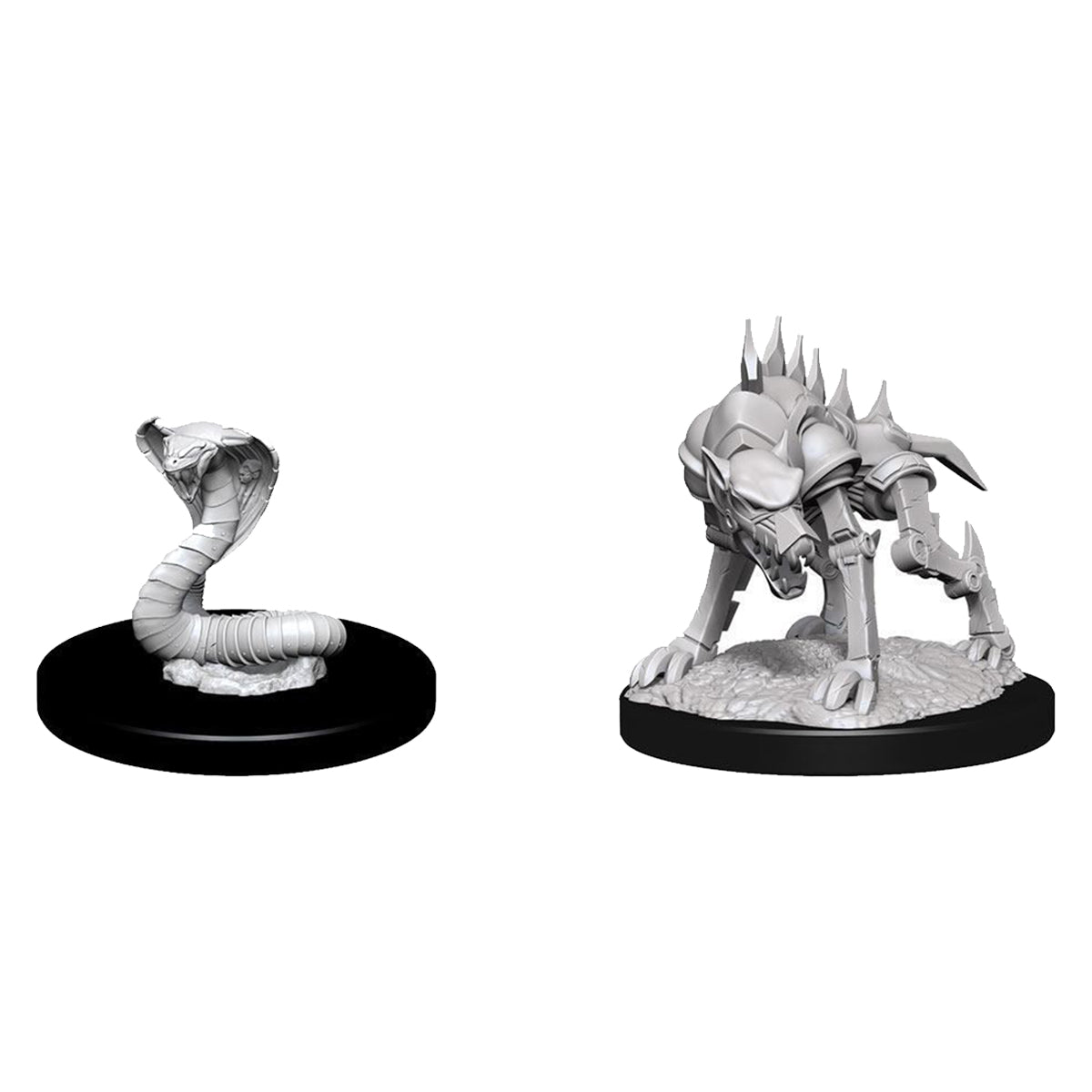 D&D Nolzurs Marvelous Unpainted Miniatures Iron Cobra & Iron Defender