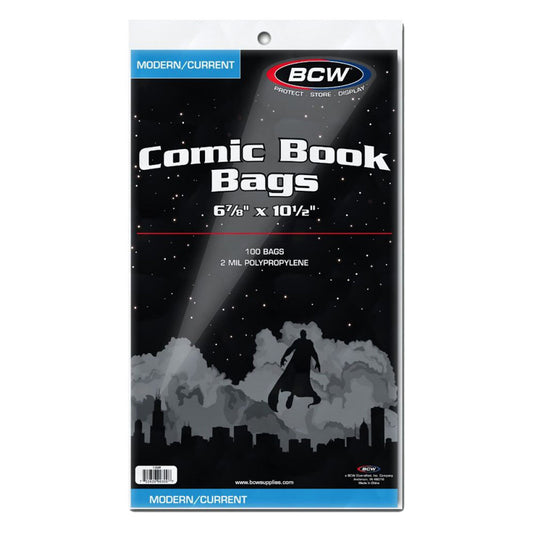 BCW Comic Book Bags Current Comics 6" 7/8 x 10" 1/2 100pc